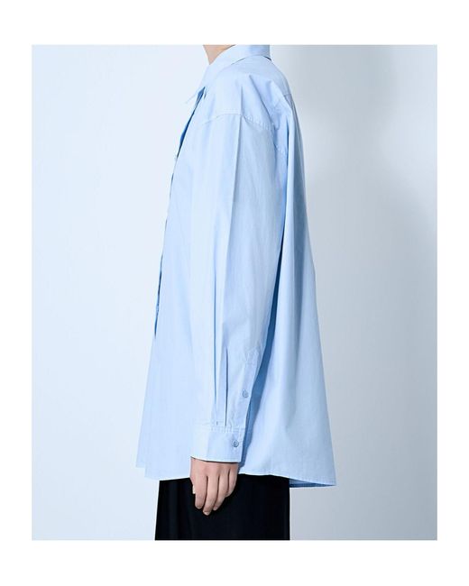 Totême Blue Totême Button-Up Long Sleeved Shirt