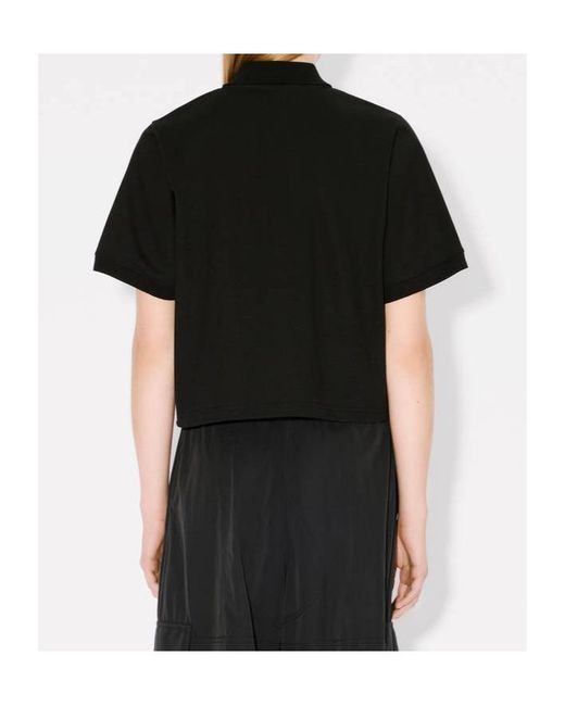 KENZO Black Boke Flower 2.0 Embroidered Polo Shirt