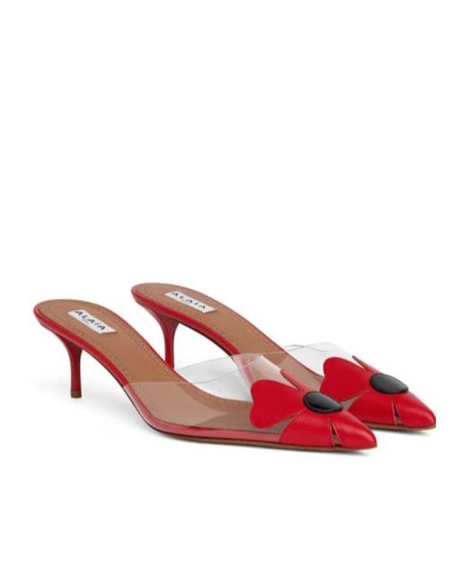 Alaïa Red Alaïa Bloom Mules