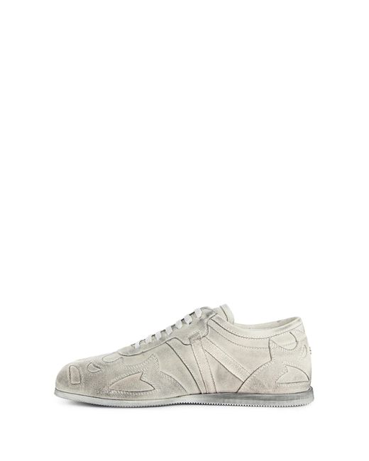 Ann Demeulemeester White Lace-Up Low-Top Sneakers for men