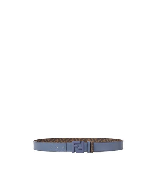 Fendi Blue Ff Squared Reversible Belt for men