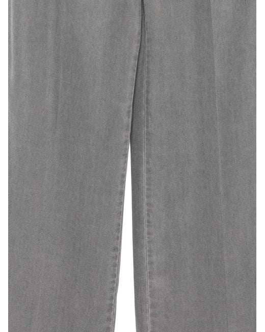 Semicouture Gray Debora Elasticated-Waist Trousers