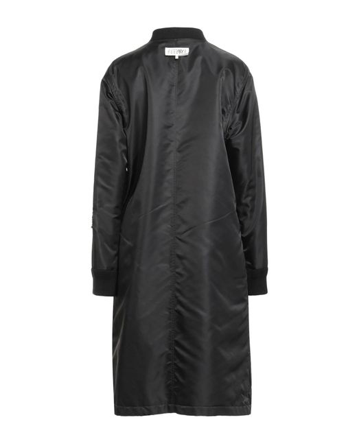 MM6 by Maison Margiela Black Single-Breasted Long Sleeve Coat