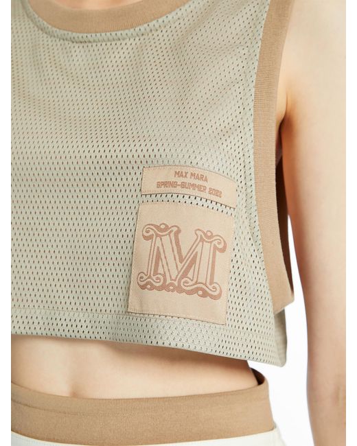 Max Mara Natural Mesh Logo Vest