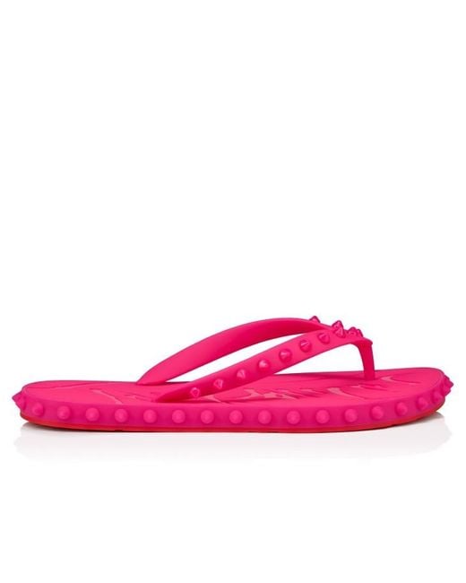 Christian Louboutin Pink Flip Flops