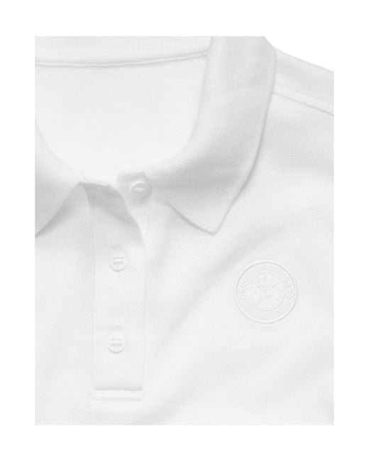 Canada Goose White Button Polo Shirt