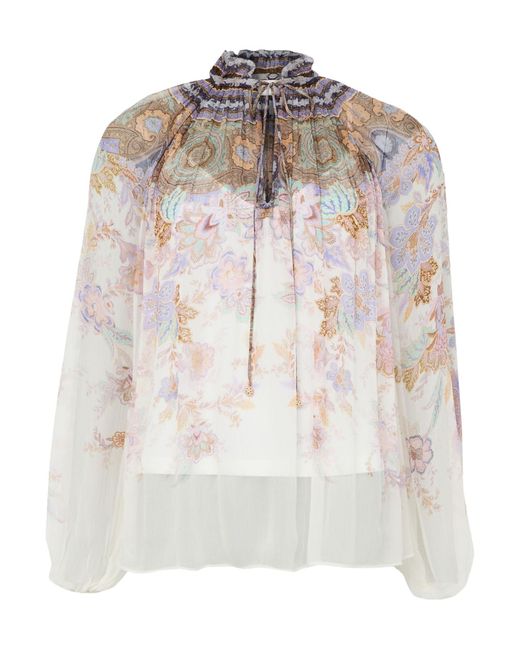 Zimmermann White Luna Billow Blouse