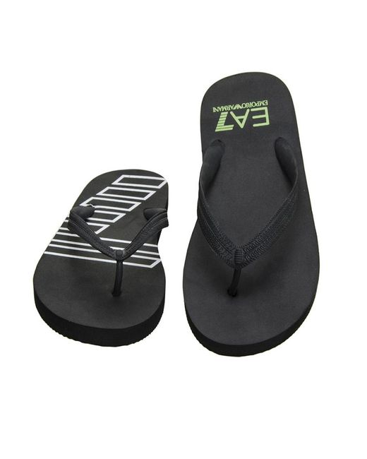 EA7 Black Logo Details, Flip-Flops for men