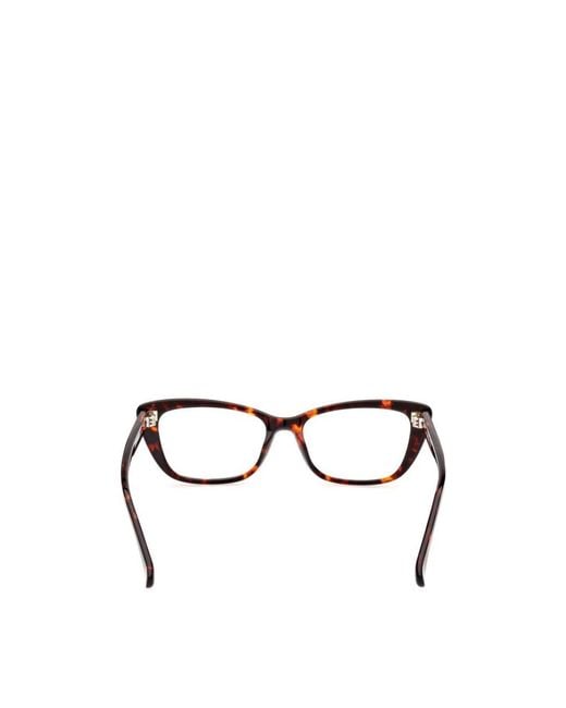 Max Mara White Cat-Eye Frame Glasses