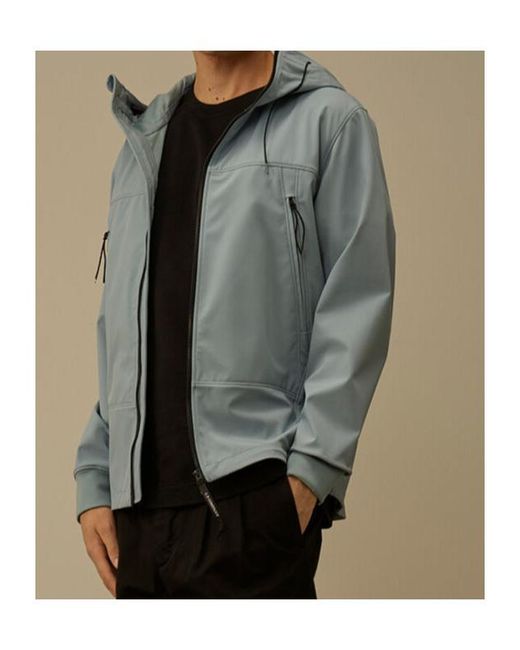 C P Company Gray Shell-R Goggle Hooded Jacket for men