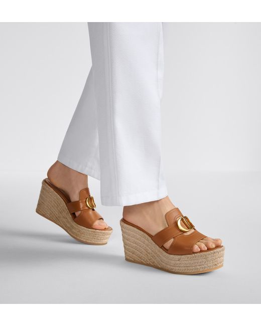 Dior 30 Montaigne Wedge Slide in Brown | Lyst