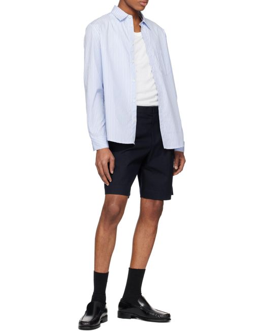 A.P.C. Blue Belt Loop Shorts for men