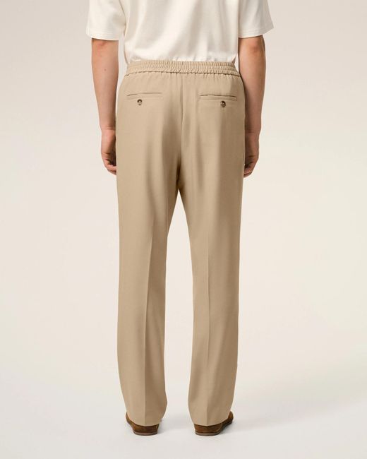 AMI Natural Ami Gabardine Elasticated Waist Trousers for men
