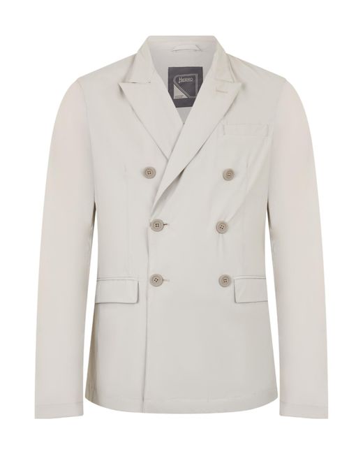 Herno White Double-Breasted Blazer for men