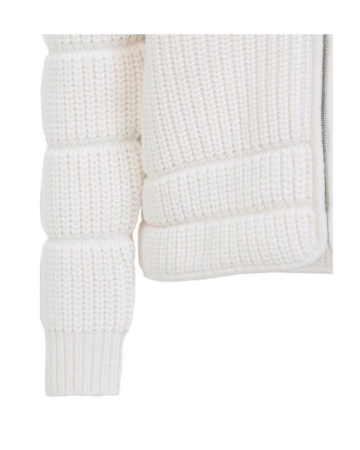 Casablanca White Knitted Padded Jacket for men