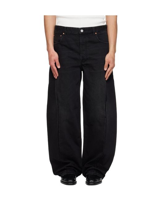 Vetements Black Cut Cross Jeans for men