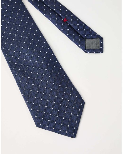 Brunello Cucinelli Blue Dot-Jacquard Pointed Tip Tie for men