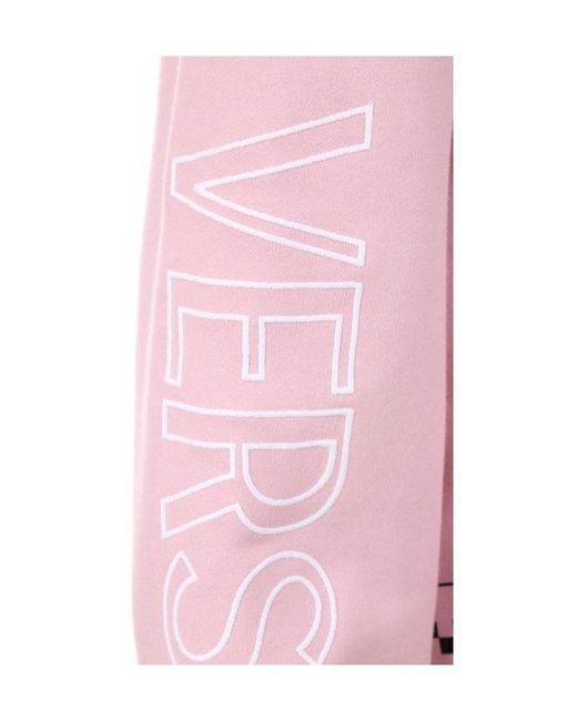 Versace Pink Logo Printed Sweater