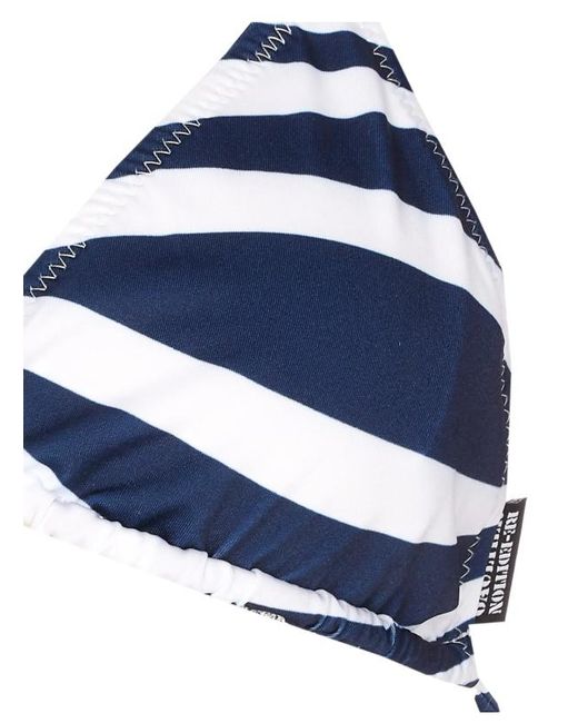 Jean Paul Gaultier White A Striped Lace-Up Bikini