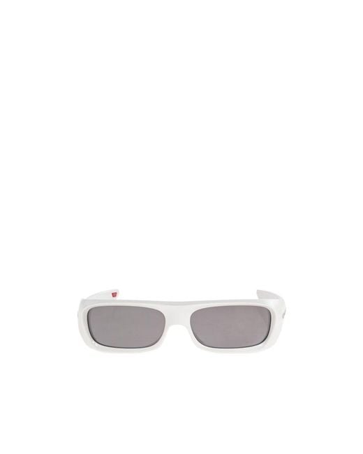 Oakley White Geometric Sunglasses for men
