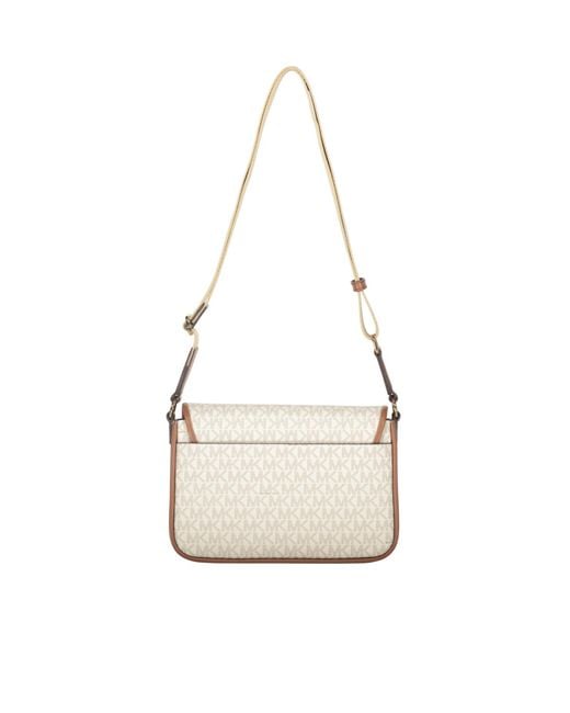 Michael Kors Natural Logo Flap Shoulder Bag