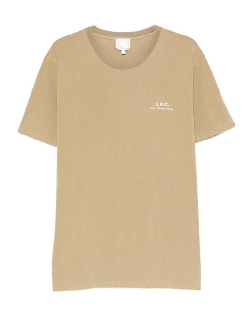 A.P.C. Natural Rue Madame Logo-Print T-Shirt for men