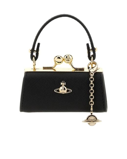 Vivienne Westwood Black Doll Orb-Plaque Tote Bag