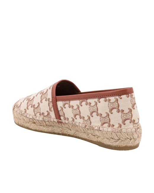 Céline Brown Flat Espadrille With Triomphe Signature