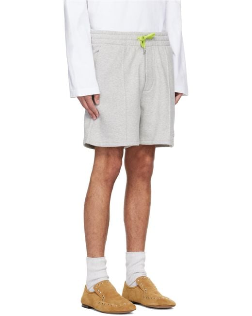 Casablanca White Elastic-Waist Drawstring Shorts for men