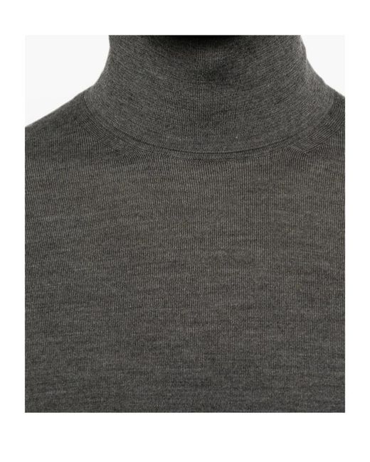 Malo Gray Turtleneck Sweater for men