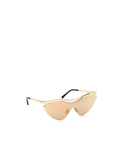 Tod's White Geometric Frame Sunglasses