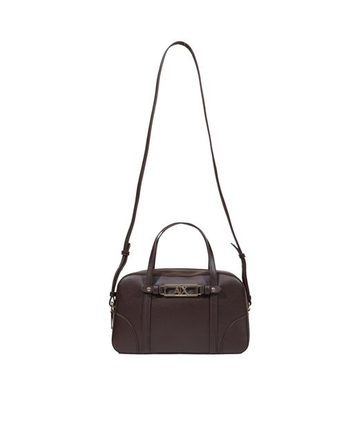 ARMANI EXCHANGE Black Top Handle Bag With Structured Silhouette