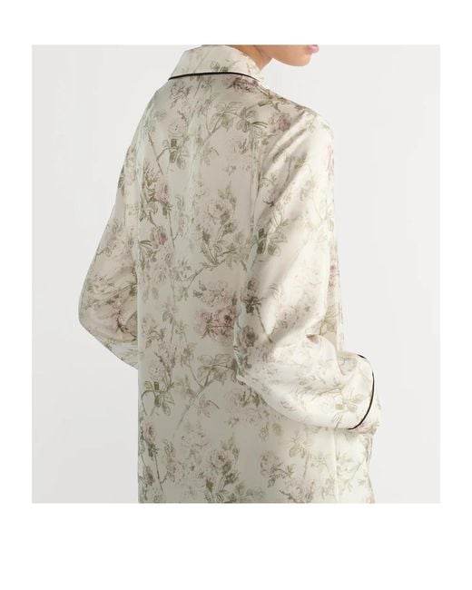 Dior White Floral Print Pajama Jacket