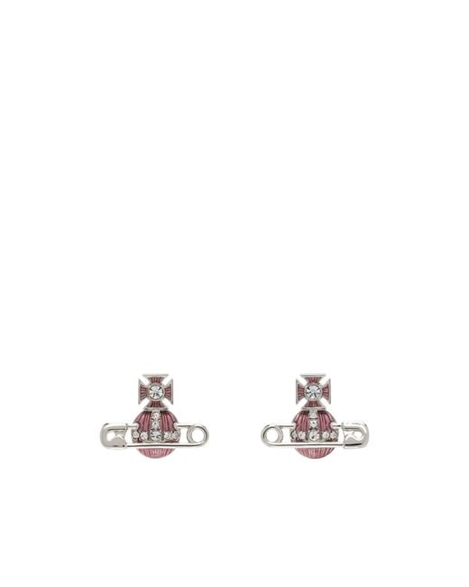 Vivienne Westwood White Orb Embellished Earrings