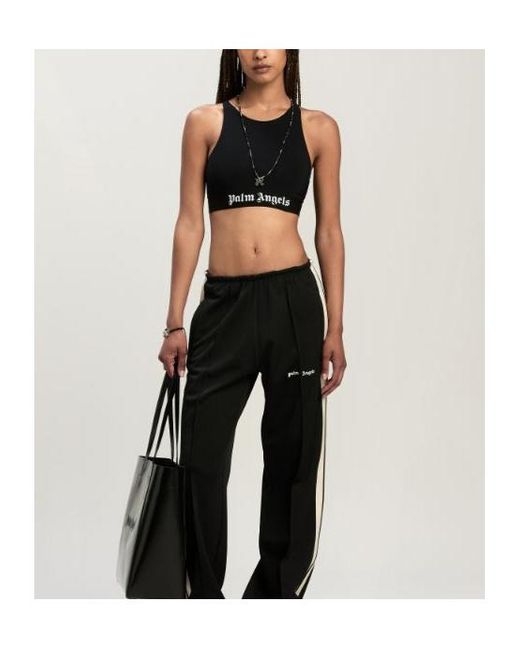 Palm Angels Black Solid Color Tank Top