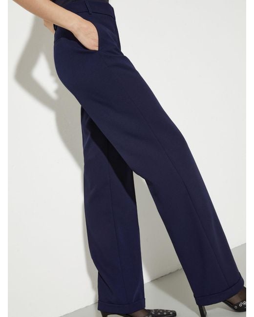 MAX&Co. Blue Straight-Leg Stretch Trousers