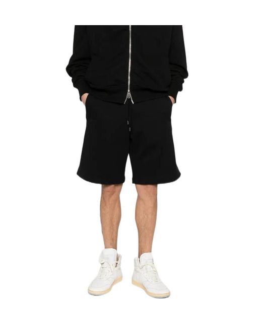 Maison Kitsuné Black Drawstring Shorts for men