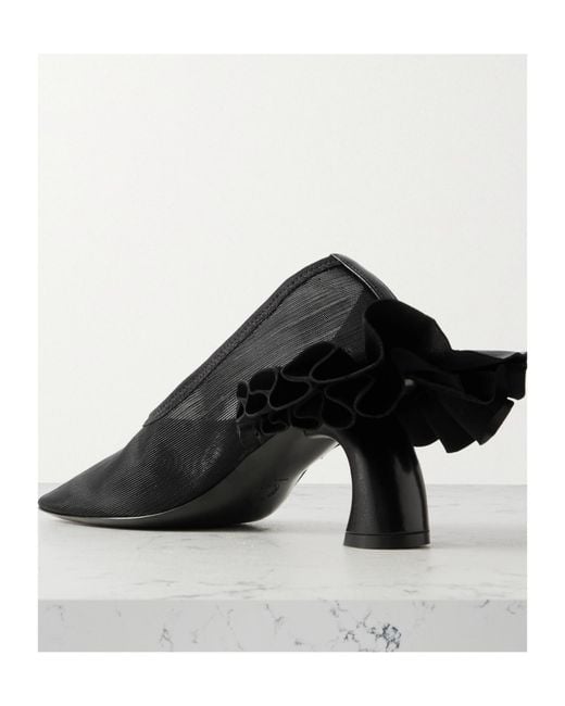 Dries Van Noten Black Curved High Heels