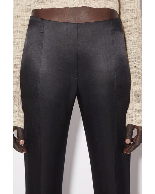 Acne Black Low-Rise Flared Trousers