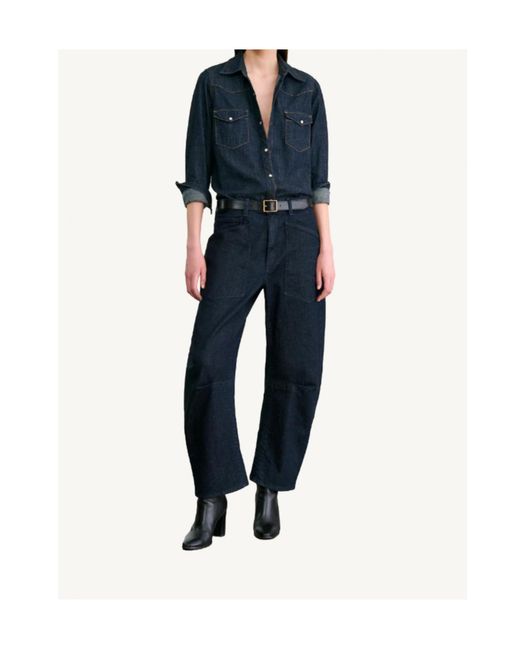 Nili Lotan Black Lapel Denim Jacket