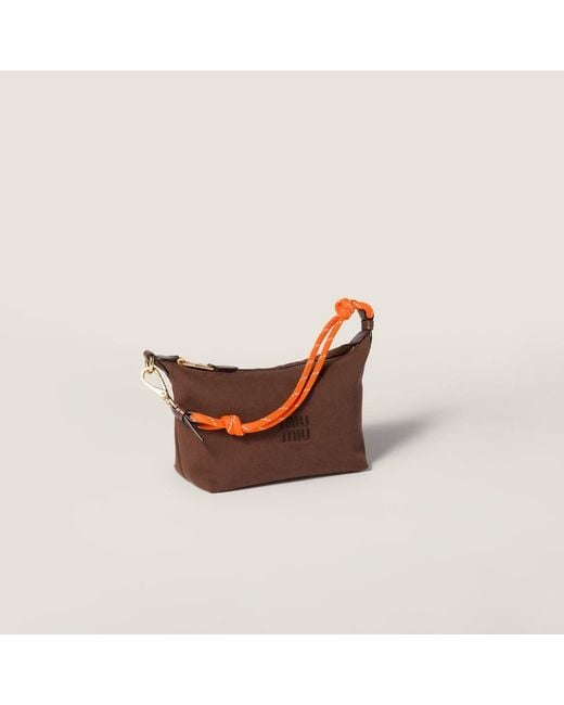 Miu Miu Brown Gabardine Clutch