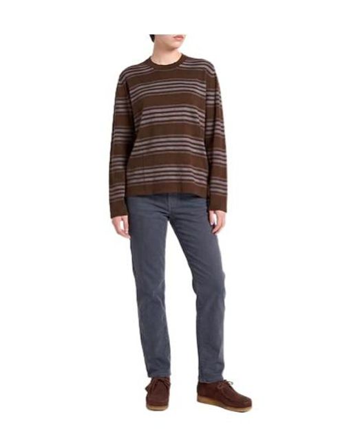 Marni Brown Striped Knit Sweater