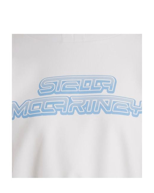Stella McCartney Blue Logo Printed Color-Block Hoodie