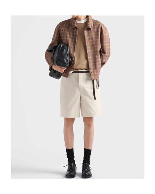 Prada Brown Superfine Wool Crew-Neck Sweater for men