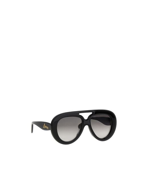 Loewe Black Aviator Frame Sunglasses