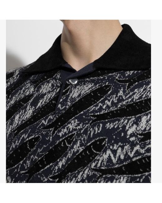 Jacquemus Black Poisson Short-Sleeve Polo Shirt for men