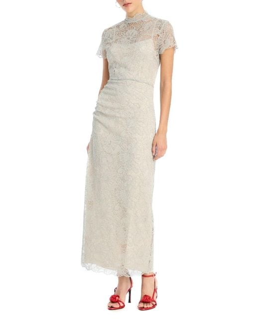 ROTATE BIRGER CHRISTENSEN White Laced Long Midi Dress
