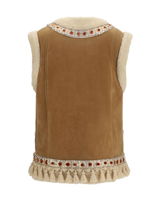 Valentino Metallic Tassel Detailed Crewneck Vest
