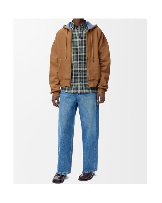 Loewe Brown Long-Sleeved Sweatshirt Jacket for men