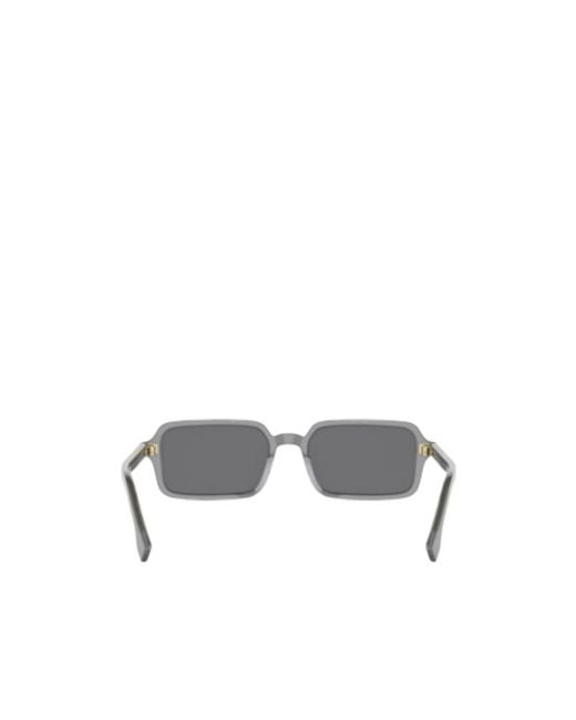 Fendi White Eyewear Selleria Rectangle Frame Sunglasses